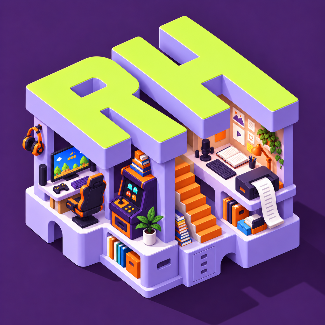 The illustrated RH studio that inspired the homepage animation
